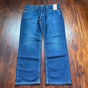 Levis 559 Jeans Mens 36x30 Blue Relaxed Straight Fit Stretch Faded Whiskers